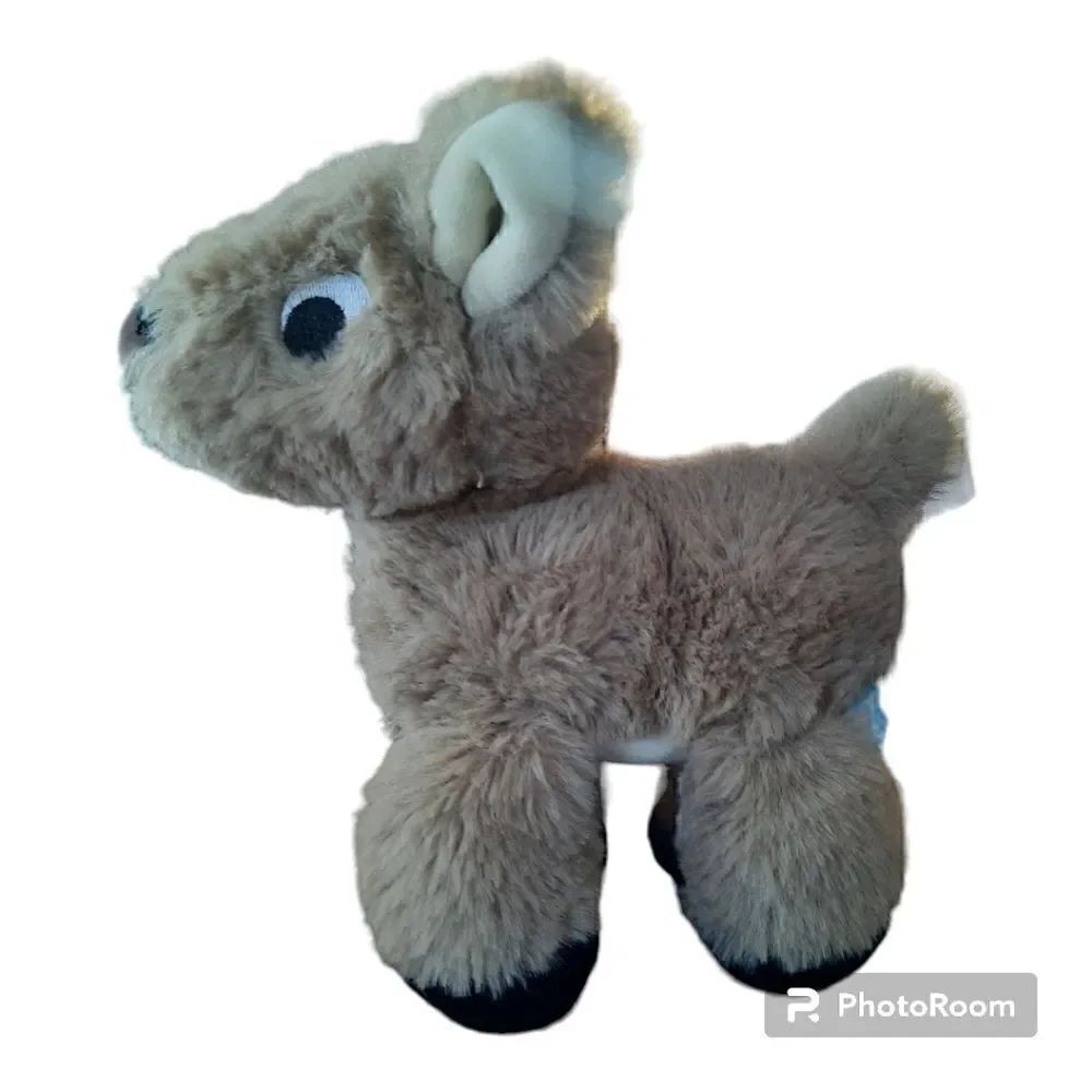Manhatten Toy Co. Little Brown Reindeer Deer Lovey 7” Stitched Eyes